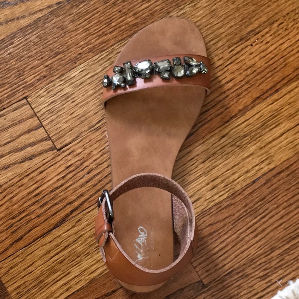 Women's Mossimo jeweled sandal ankle strap Belinda cognac - Picture 3 of 7